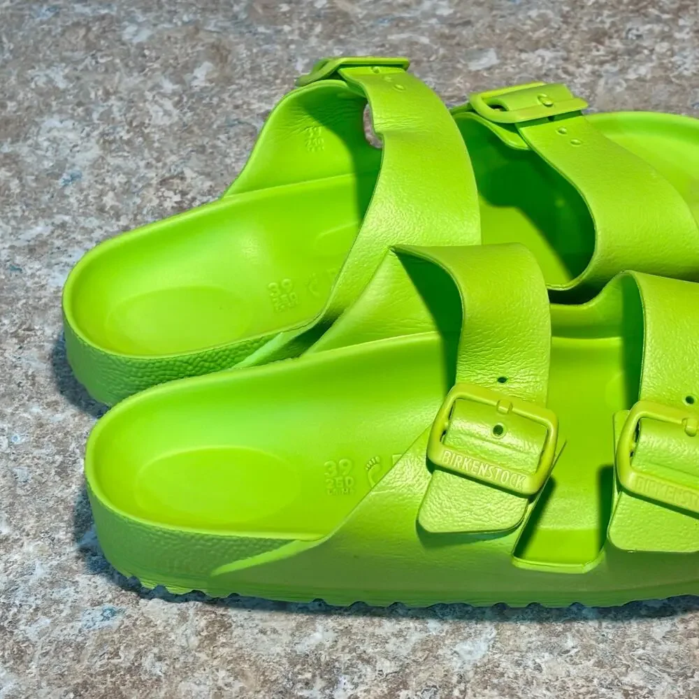 Birkenstock Arizona Essentials Green EVA Slip On Slide Sandals Size 39 - Picture 11 of 12